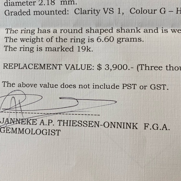 Genuine Diamond Ring, custom Trilliant cut - Picture 9 of 17